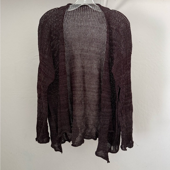 Skif Handknit Brown Multi-Fiber Art To Wear Cardigan - Picture 2 of 9